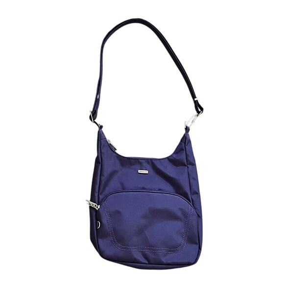 $120 Travelon Anti-Theft RFID Crossbody Purple Classic Essential Messenger Bag - Picture 6 of 6